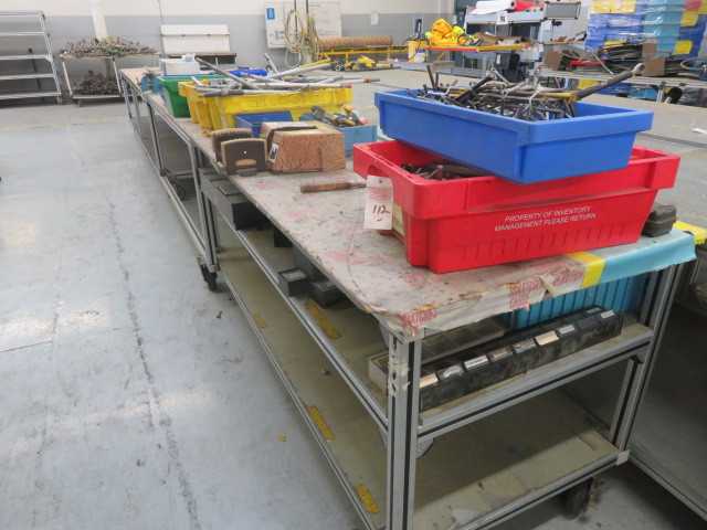 Wilton Vice and Aluminum Table with wheels (1) vice, no contents - MISCELLANEOUS