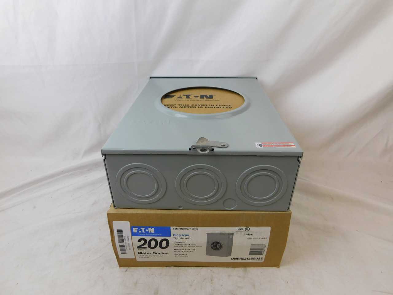 Quantity of 5 New Surplus Eaton UNRRS213BEUSE Meter Socket Ringless 200A - INDUSTRIAL PARTS