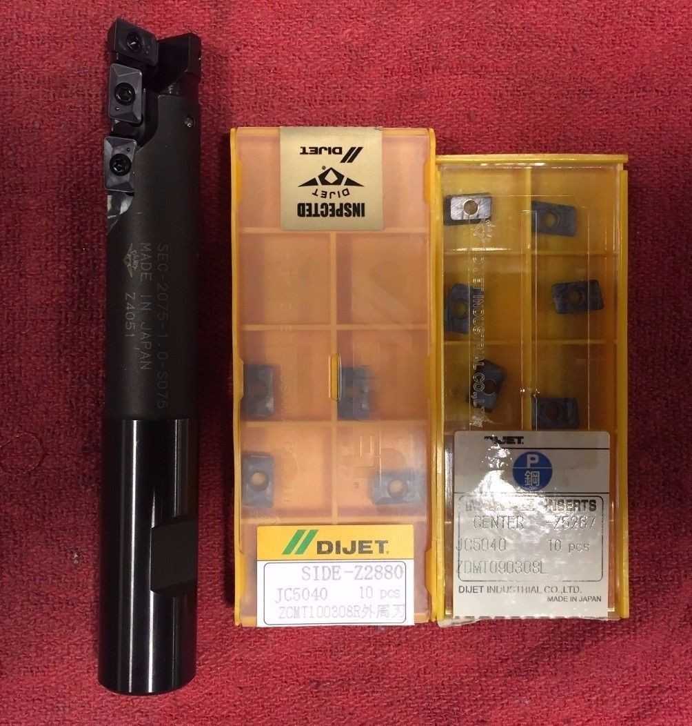 Brand New DIJET Super Side-Chipper 3/4" Diameter Indexable Cutter With Inserts - MACHINE TOOLING