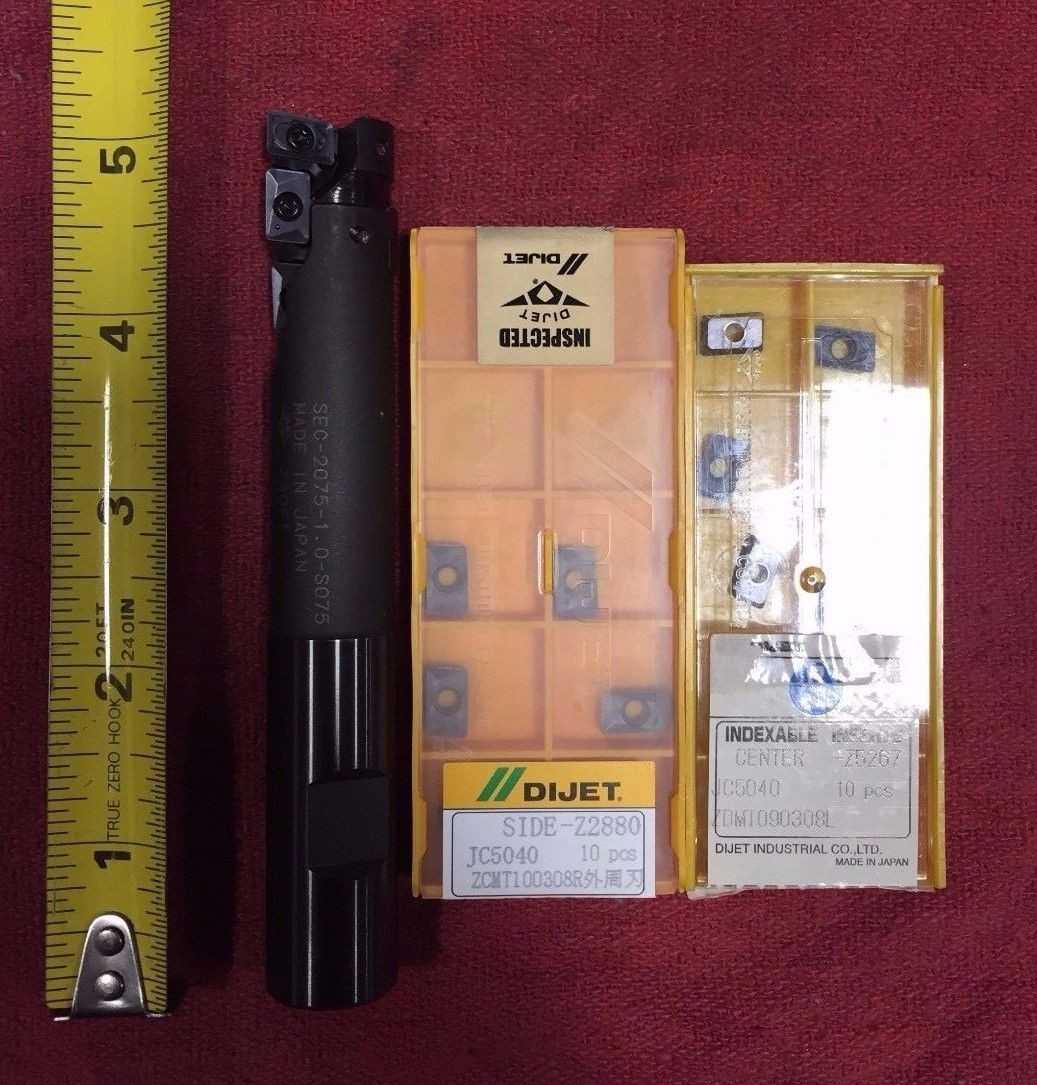 Brand New DIJET Super Side-Chipper 3/4" Diameter Indexable Cutter With Inserts - MACHINE TOOLING