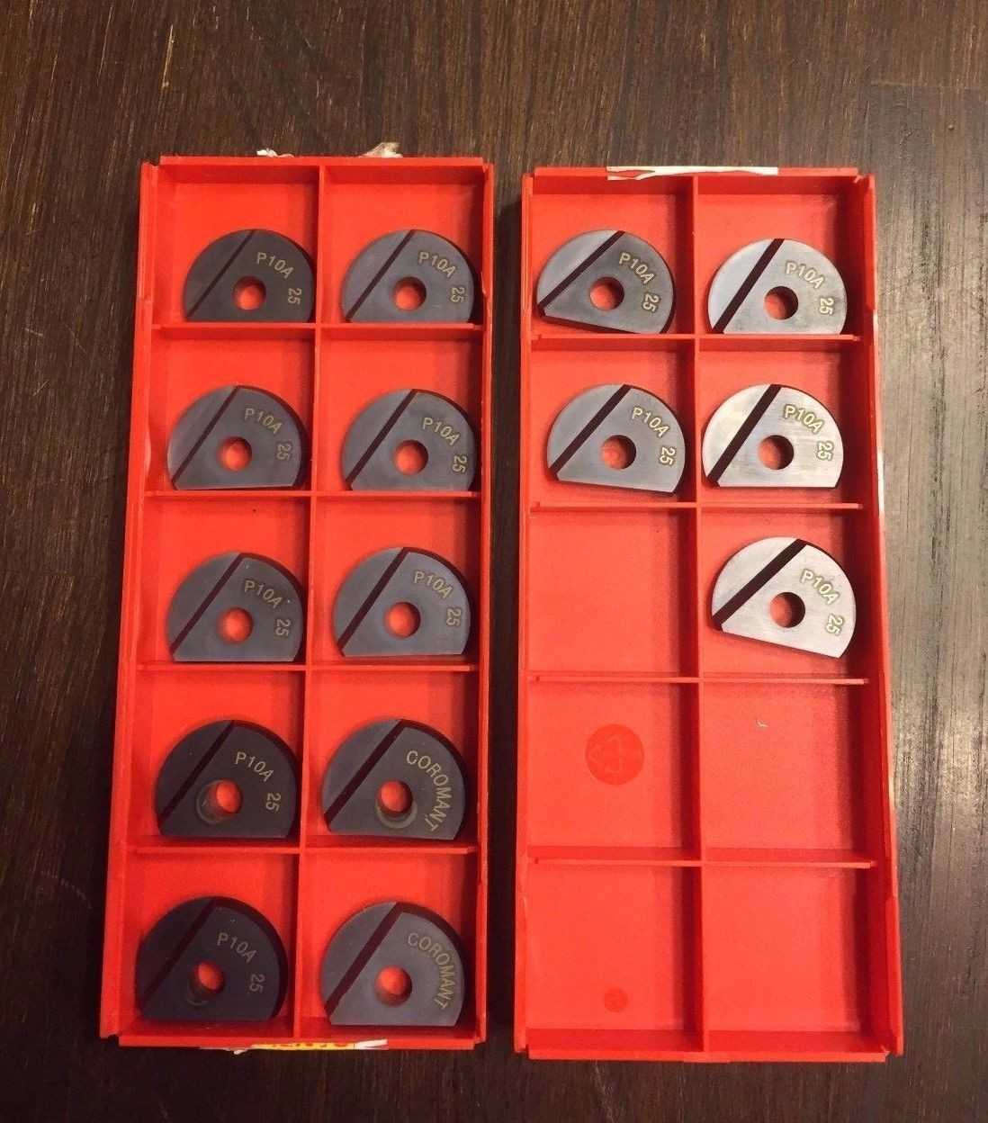 15 Pieces of Brand New Sandvik 25mm Ball Nose Inserts Part # R216F-2560E-L P10A - MACHINE TOOLING