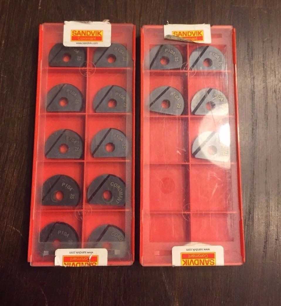 15 Pieces of Brand New Sandvik 25mm Ball Nose Inserts Part # R216F-2560E-L P10A - MACHINE TOOLING