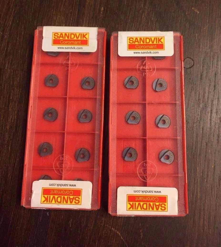 20 Pieces of Brand New Sandvik 8mm Ball Nose Inserts Part # R216F-0824E-L P10A - MACHINE TOOLING