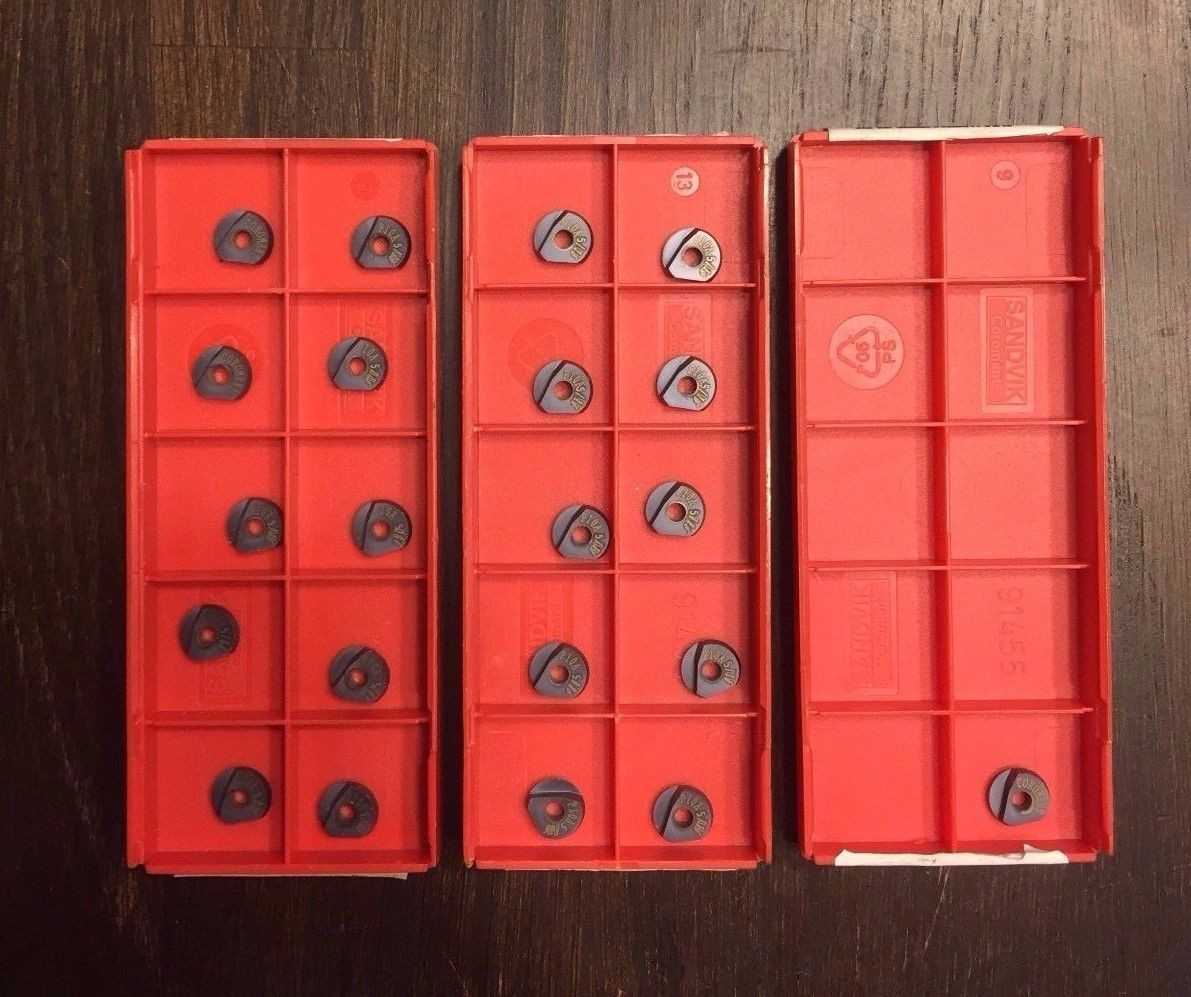 21 Pieces of Brand New Sandvik 8mm Ball Nose Inserts Part # R216F-0824E-L P10A - MACHINE TOOLING