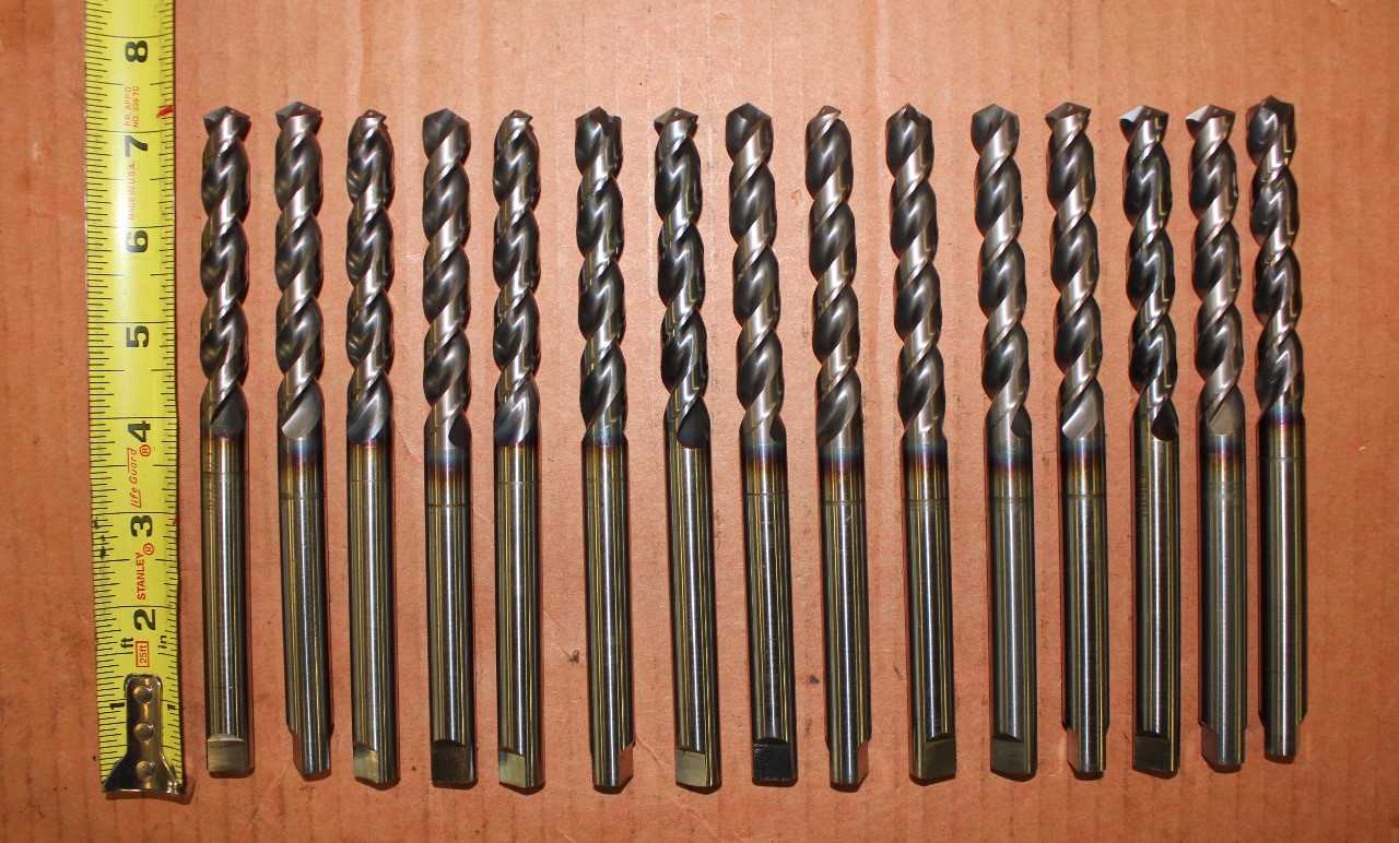 15 Brand New Coolant Thru Guhring .4916" Diameter Cobalt Drills With Coating - MACHINE TOOLING