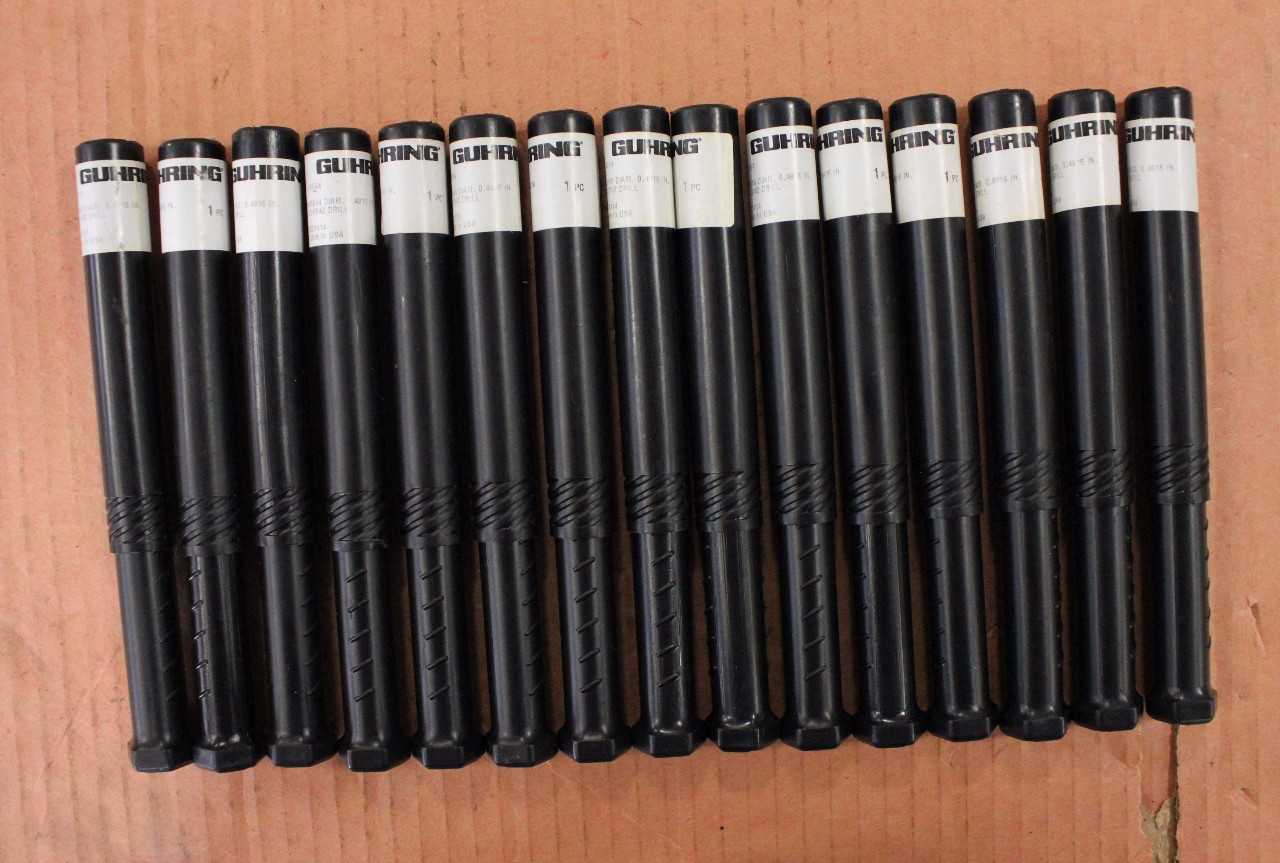 15 Brand New Coolant Thru Guhring .4916" Diameter Cobalt Drills With Coating - MACHINE TOOLING