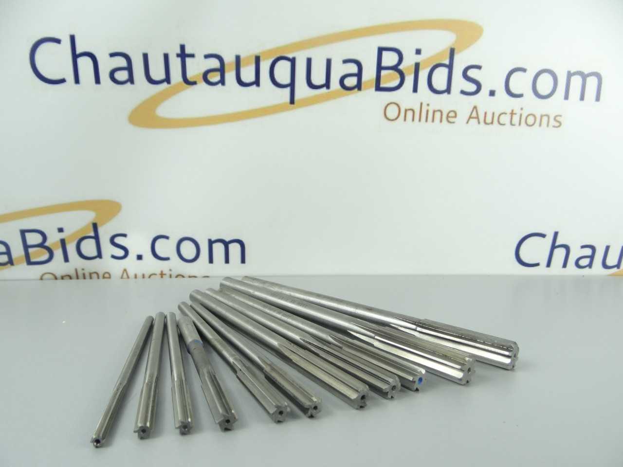 Lot of 11 HSS Chucking Reamers - MACHINING ACCESSORIES & TOOLING