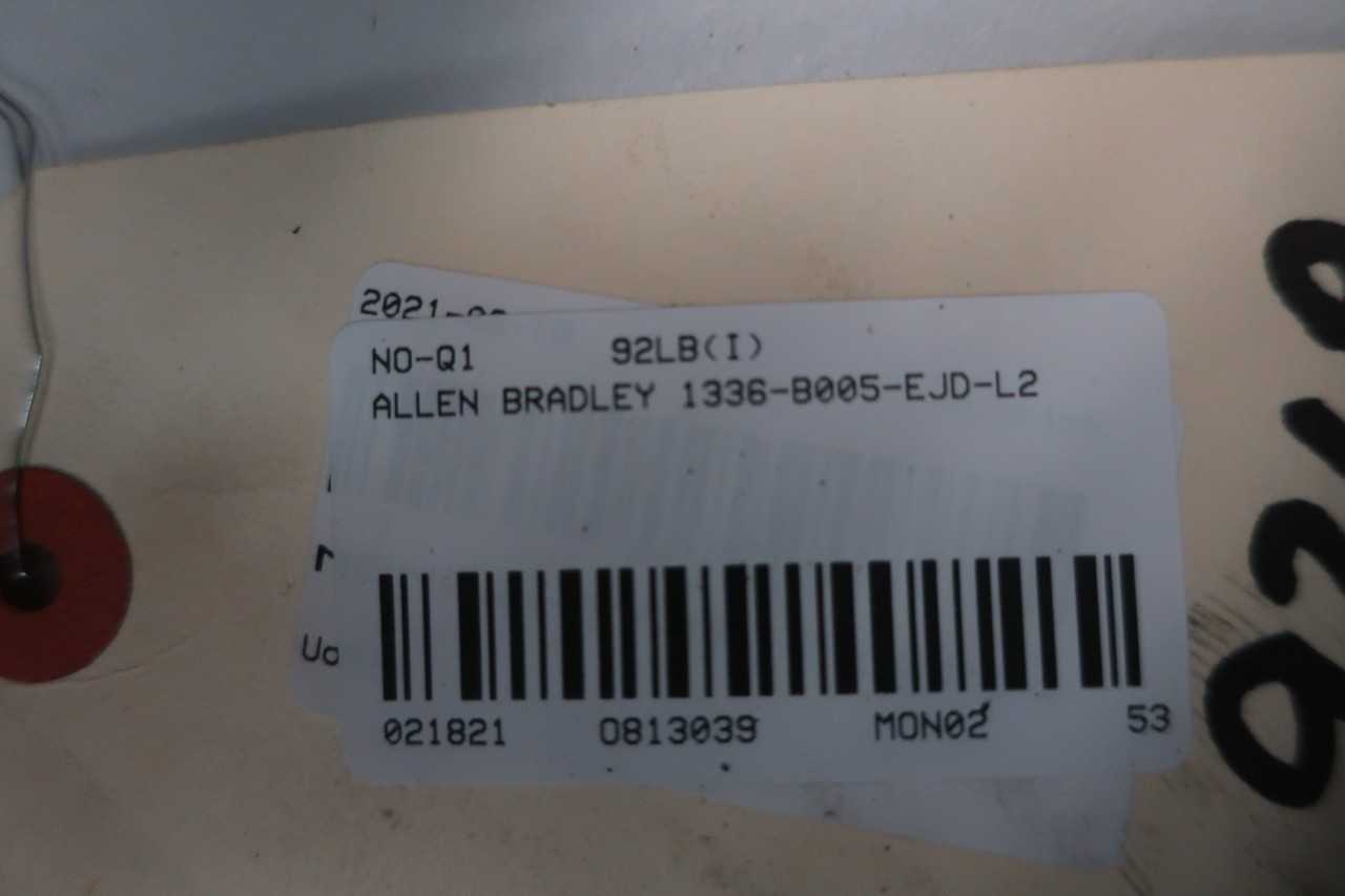 ALLEN BRADLEY 1336-B005-EJD-L2 VFD DRIVE - MOTOR DRIVES