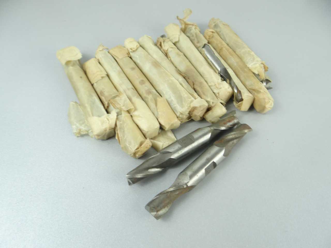 Lot of 13 New HSS 2 Flute Double End Mills - MACHINING ACCESSORIES & TOOLING