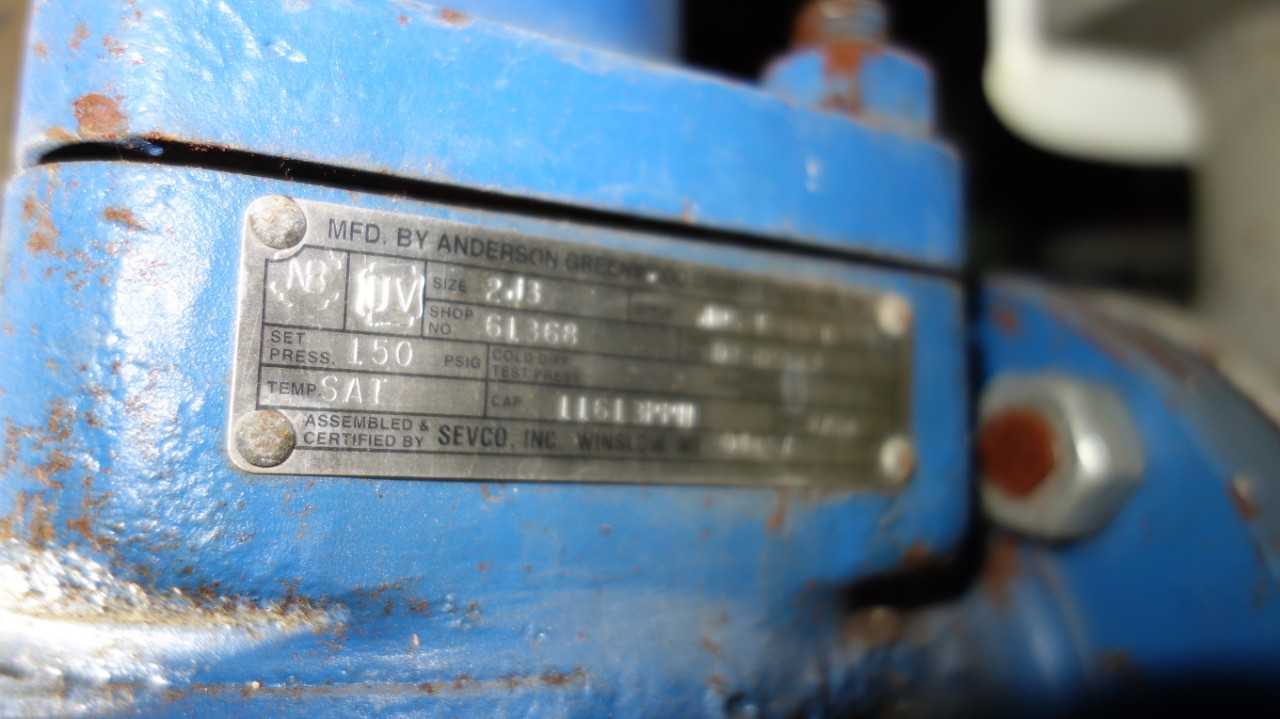 CROSBY 2" X 3" STEEL RELIEF VALVE 2J3 150 PSIG - RELIEF VALVE