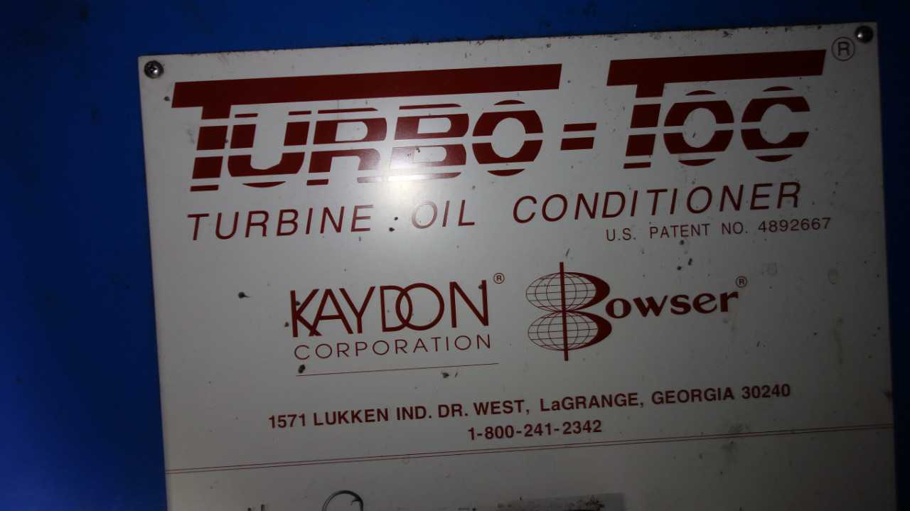 KAYDON TURBO-TOC TURBINE OIL CONDITIONER - PROCESS EQUIPMENT