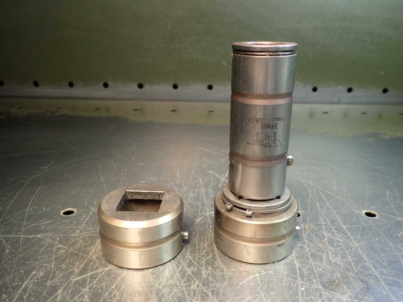 Wilson Tool .884" Square Turret Punch 2 Dies & Stripper: 1-7/8" Base 1.25" Shaft - MACHINING ACCESSORIES & TOOLING
