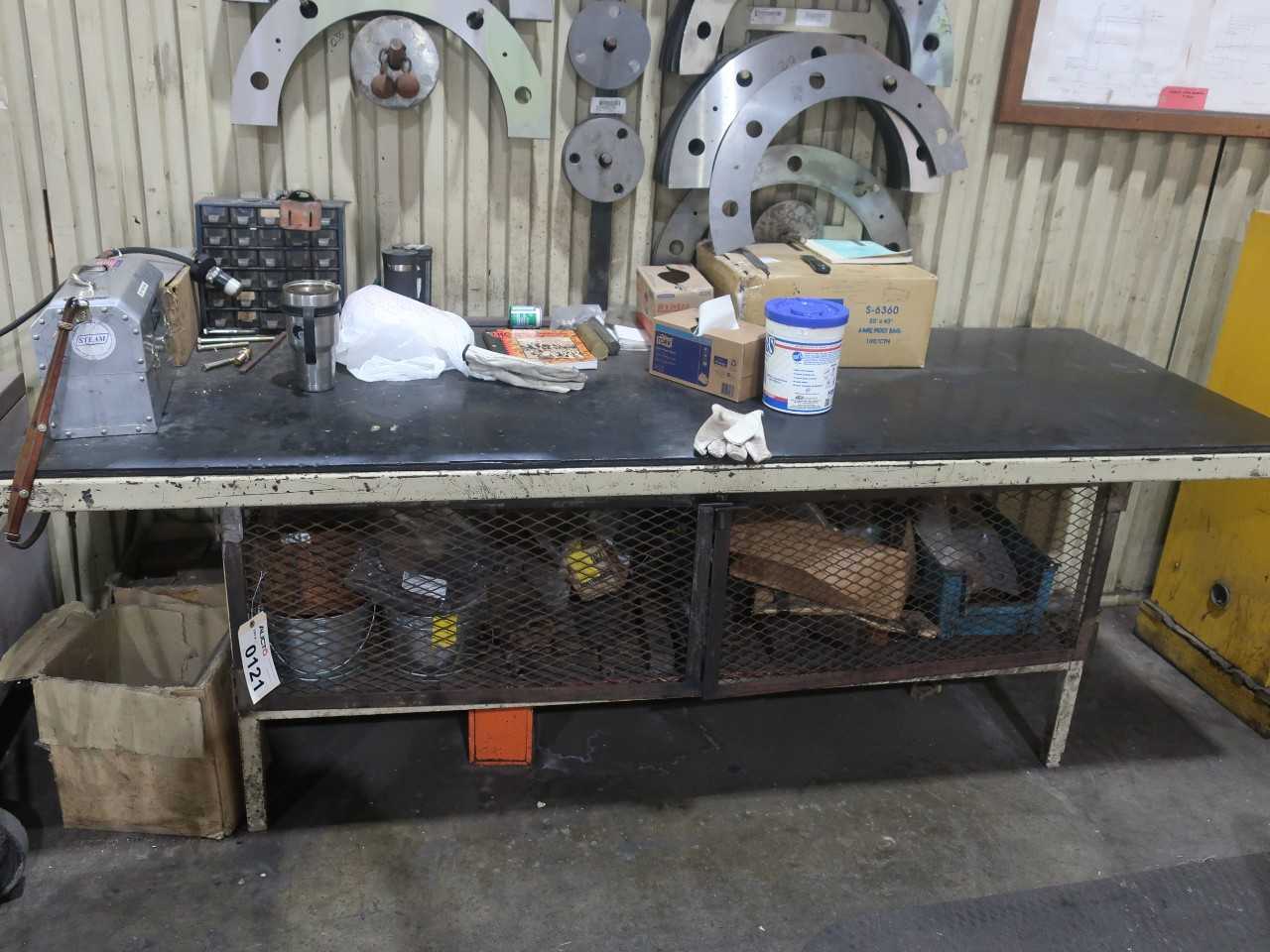 8'x3' steel work table - PLANT & FACILITY