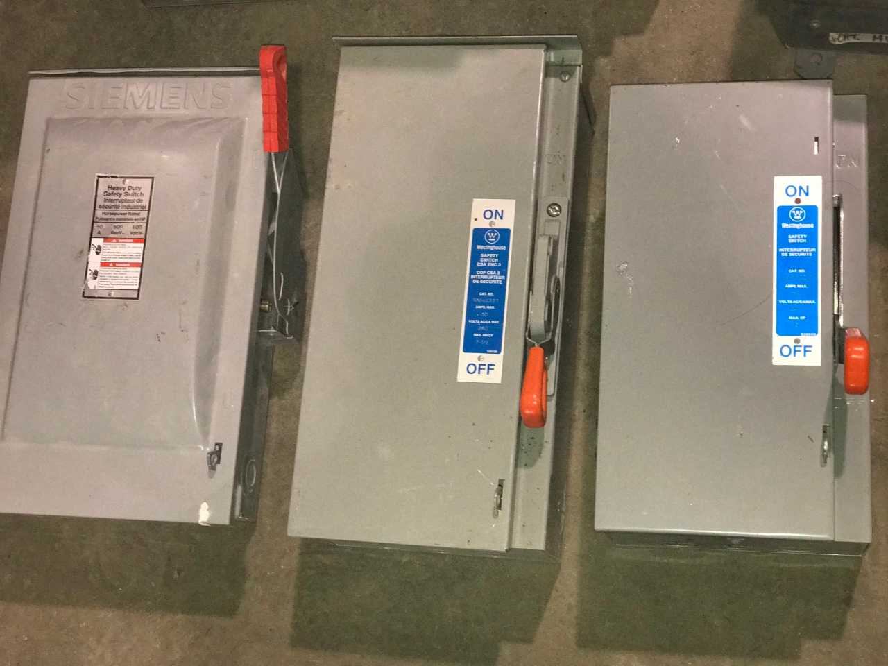 SIEMENS/ WESTINGHOUSE SAFETY SWITCHES (QTY 3) - SAFETY SWITCH