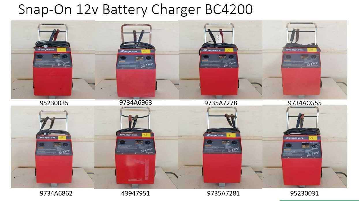 Lot of Snap-On BC-4200 12V Battery Chargers - ELECTRICAL COMPONENTS