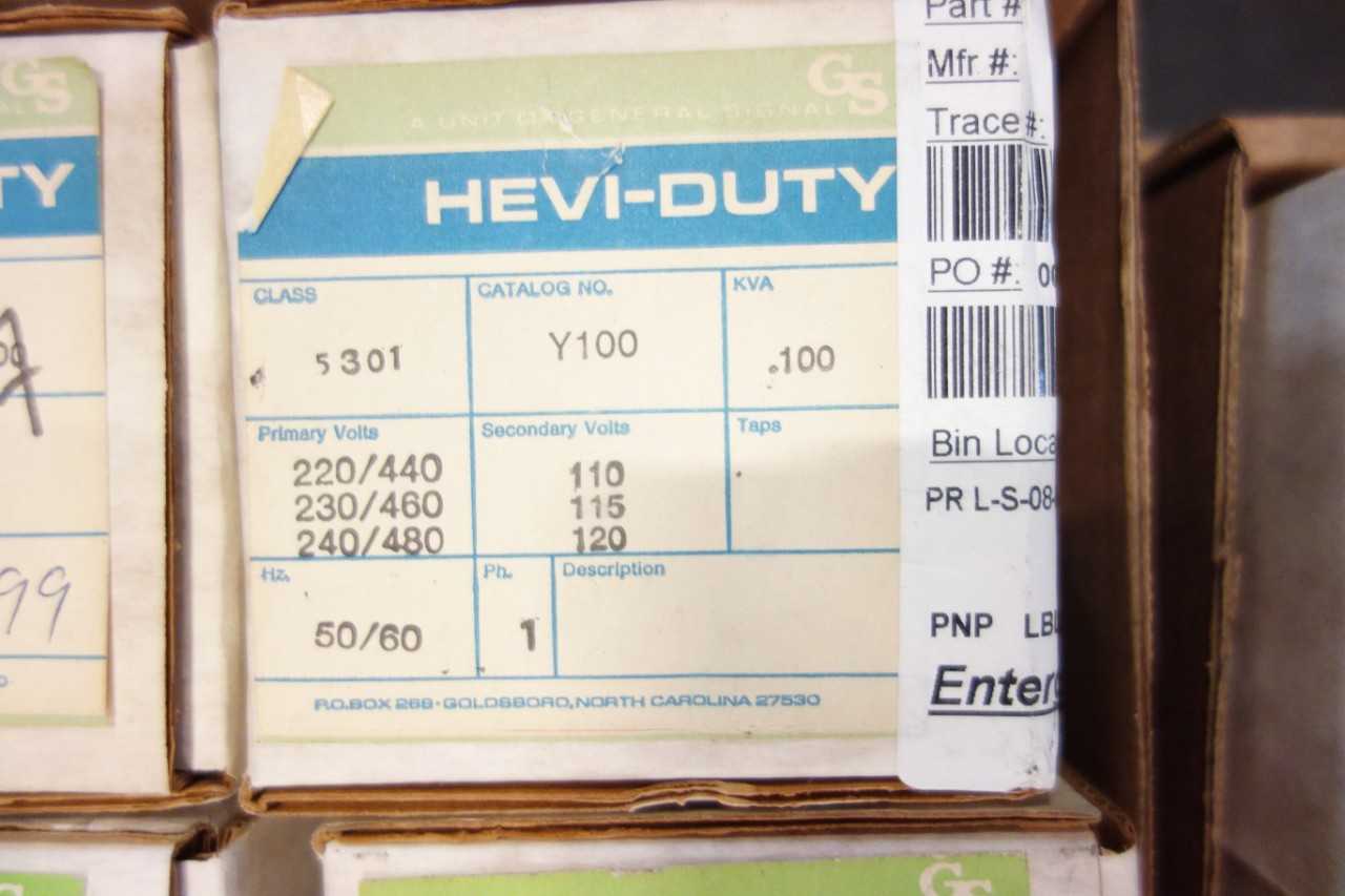 LOT OF 13 GS GENERAL SIGNAL Y100 100VA 240/480V-AC 120V-AC VOLTAGE TRANSFORMER - CONTROL TRANSFORMERS