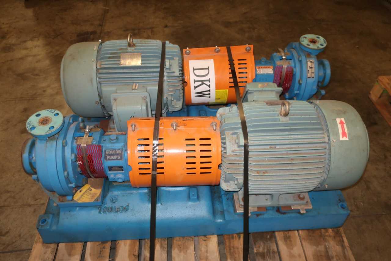 LOT OF 2 GOULDS 3196 1X1.50-8 PUMP ASSEMBLIES - PUMPS