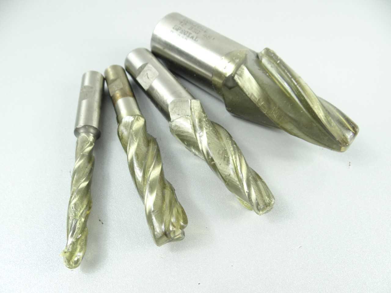 Lot of 4 Freshly Sharpened HSS Tapered End Mills - MACHINING TOOLING & PARTS