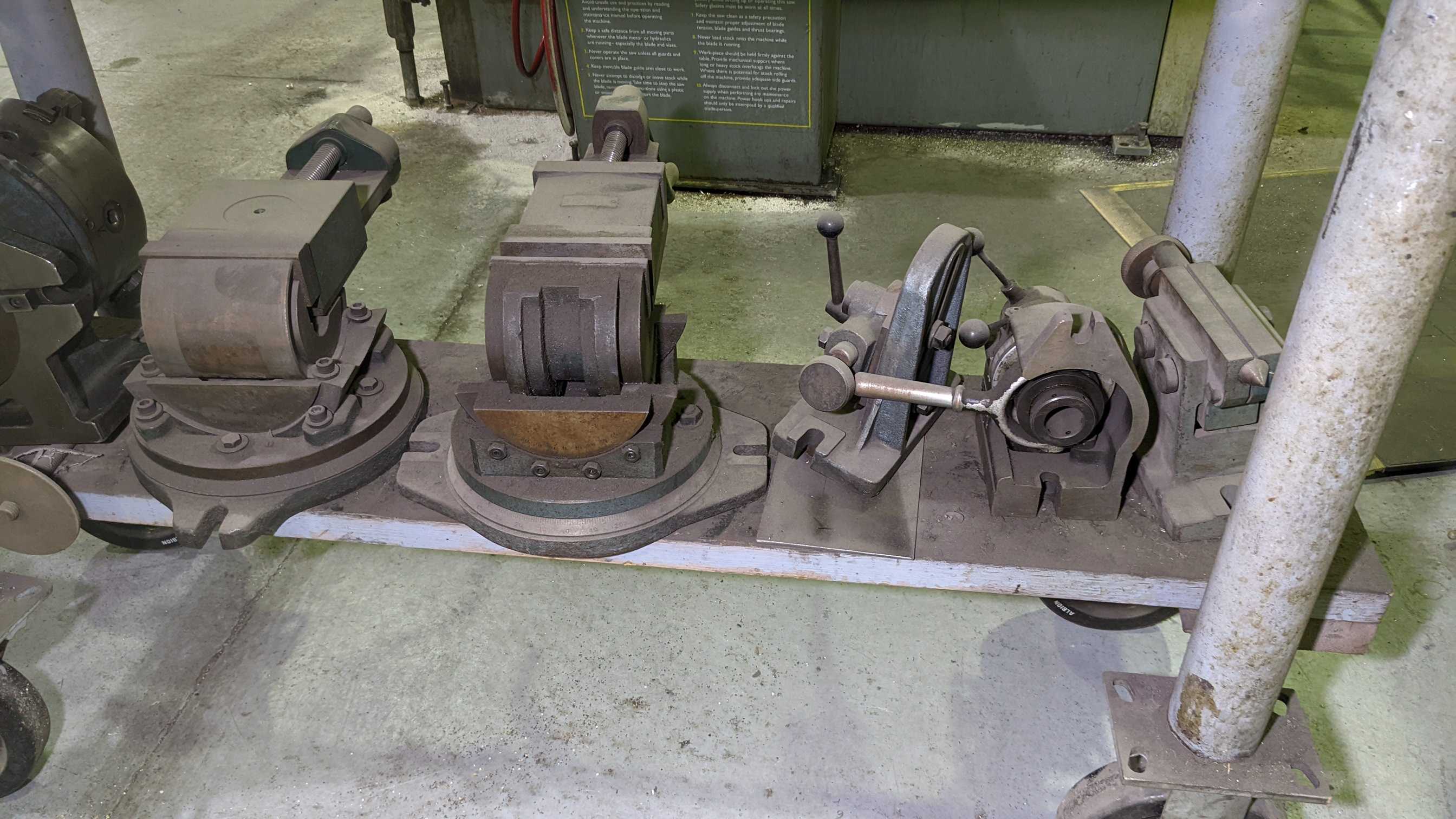 CART AND CONTENTS - MACHINING ACCESSORIES & TOOLING