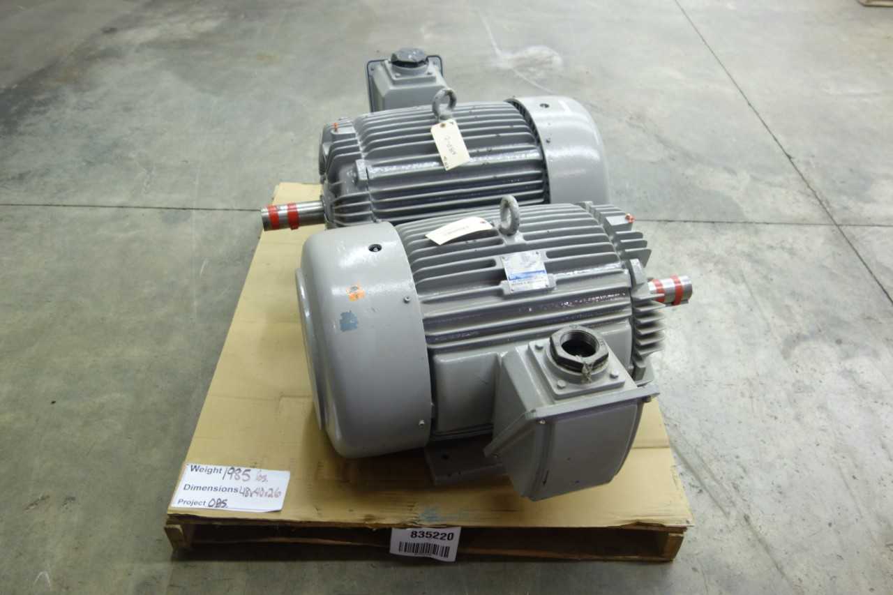 LOT OF 2 ELETTRA TECHNOLOGY TYPE HE INDUCTION 365T AC MOTOR - ELECTRIC MOTORS