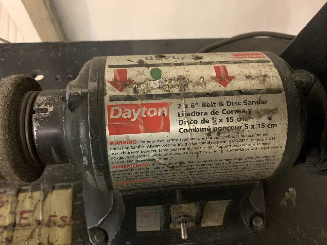 Dayton Belt Sander - SAND BLASTING MACHINE