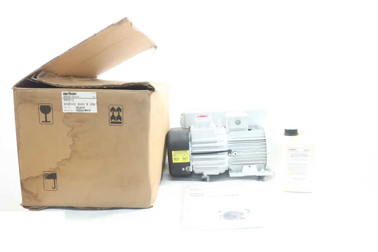 LEYBOLD 960312 SV40 B SOGEVAC 1-1/2IN 32.1CFM 2HP 1-1/2IN 230/460V-AC VACUUM PUMP - VACUUM PUMP LEYBOLD 960312 SV40 B SOGEVAC 1-1/2IN 32.1CFM 2HP 1-1/2IN 230/460V-AC VACUUM PUMP - VACUUM PUMP