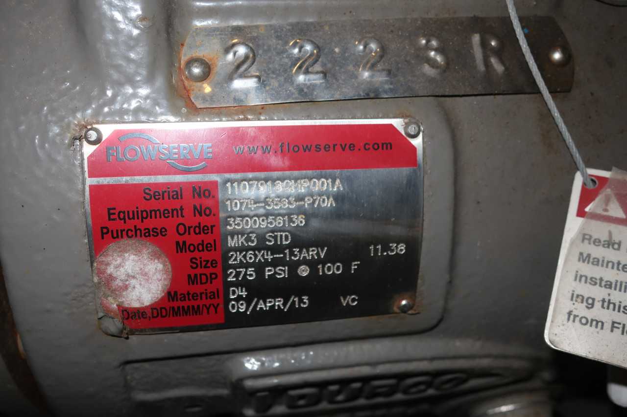 DURCO MK3 STD 2K6X4-13ARV CENTRIFUGAL PUMP - CENTRIFUGAL PUMP