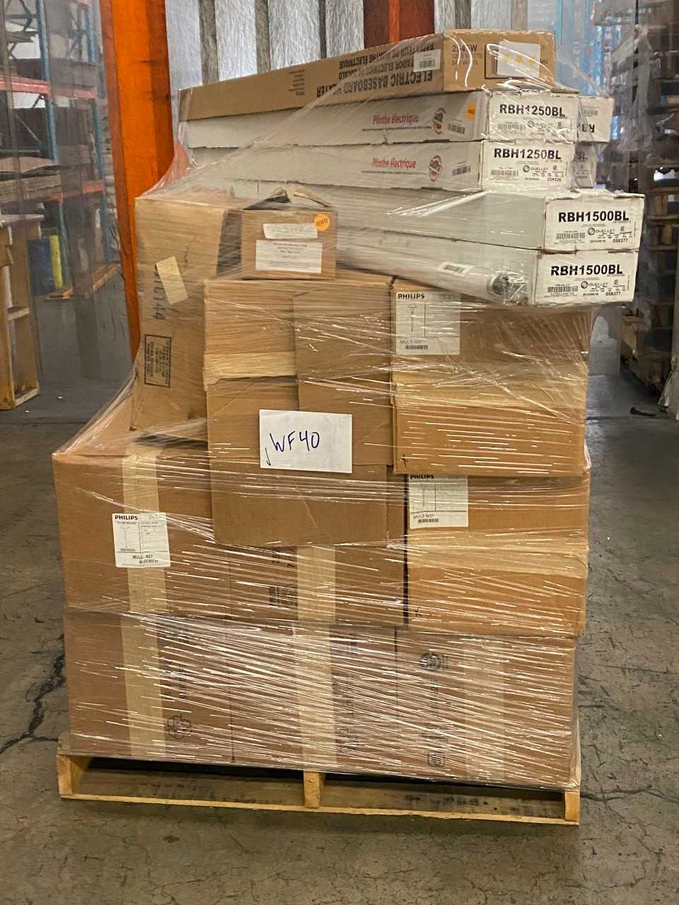 20 Pallets of Excess Electrical Inventory. See attached product manifest for more details. - ELECTRICAL COMPONENTS