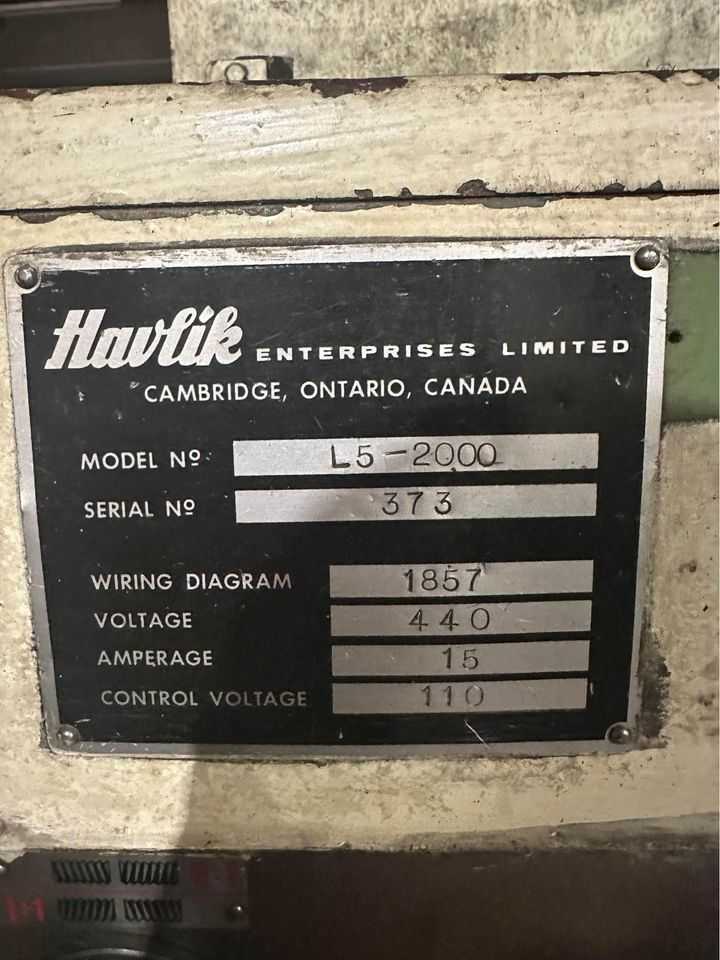 HAVLIK L5-2000 MANUAL LATHE - LATHES