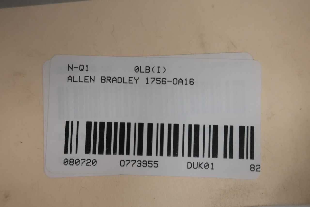 ALLEN BRADLEY 1756OA16 OUTPUT MODULE SER A - AUTOMATION & CONTROLS