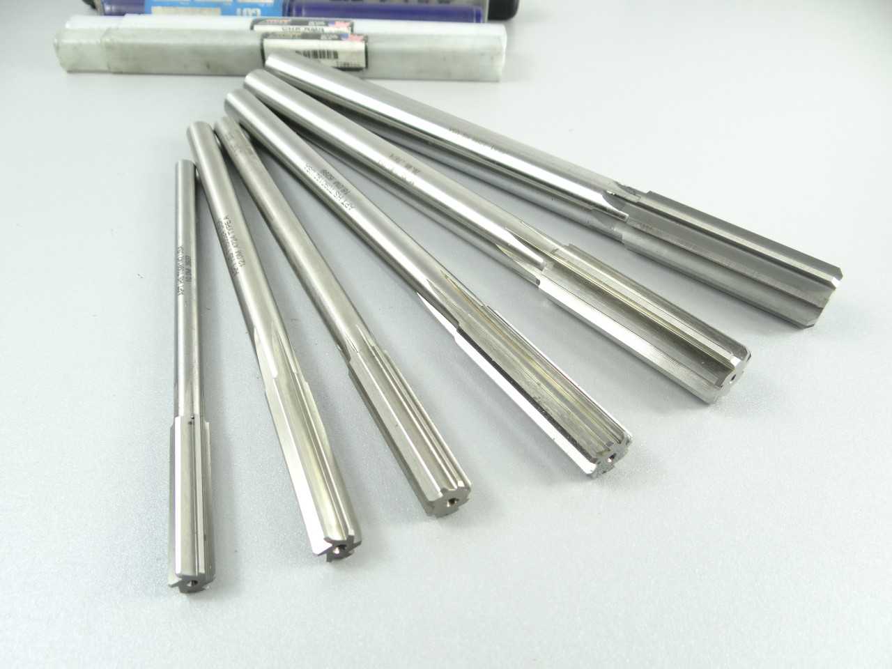 Lot of 6 New Used Metric HSS Chucking Reamers - ELECTRIC POWER TOOLS