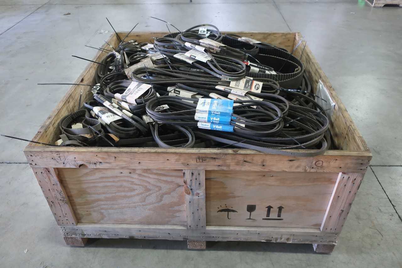 CRATE OF ASSORTED V-BELTS - BELTS