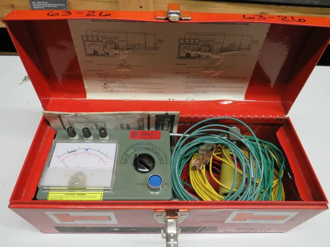 THE BRUNELLE COMMANDER SERIES GROUND RESISTANCE TESTER MODEL 500 - ELECTRIC POWER TOOLS
