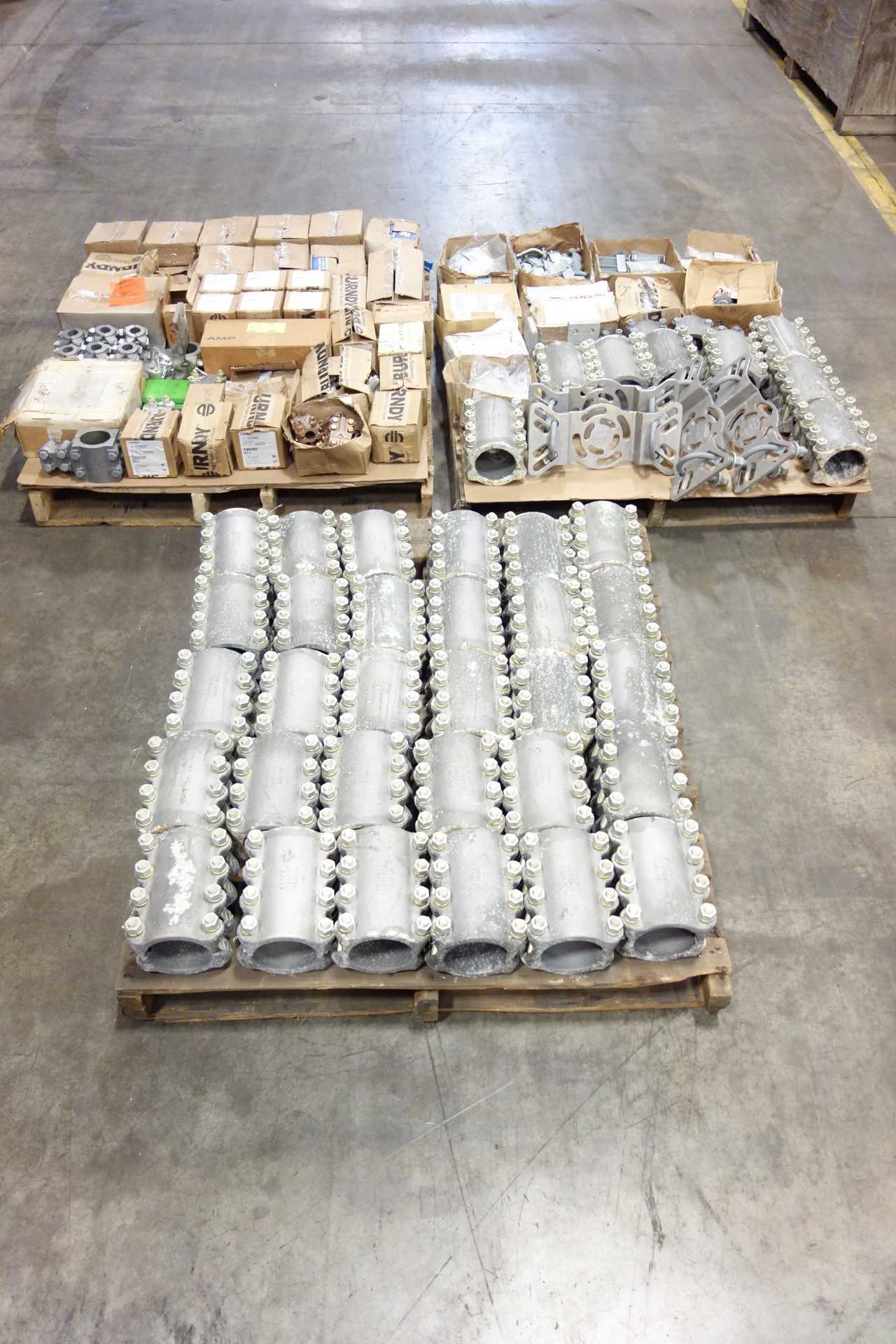 3 PALLETS OF ASSORTED CONDUIT AND PIPE FITTINGS SURPLUS - PROCESS EQUIPMENT