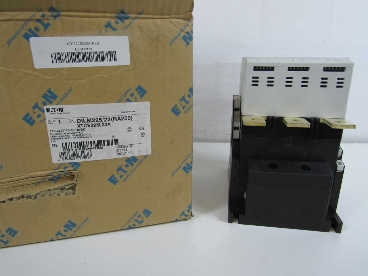 Quantity of 1x XTCE225L22A Contactors - CONTACTORS