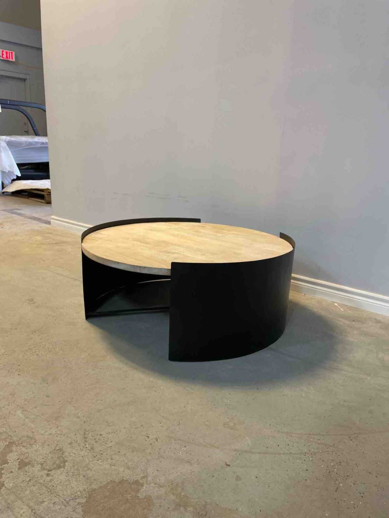 GRAND COFFEE TABLE 42" DIA X 16". MANGO WOOD TOP - PLANT & FACILITY EQUIPMENT