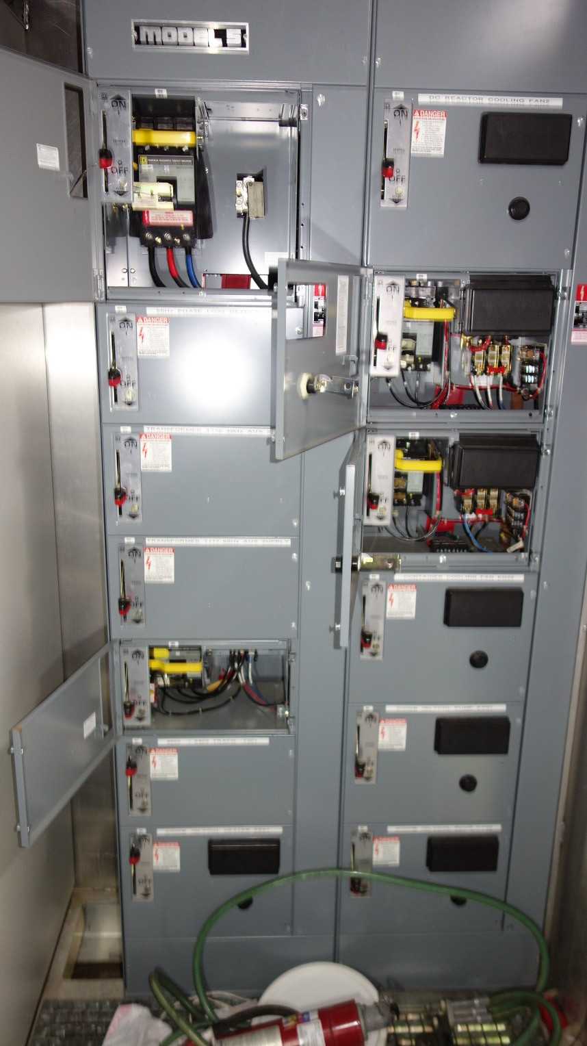 2X SECTIONS OF SQUARE D MODEL 5 MCC, SIZE 1 STARTERS, - TOOL STORAGE
