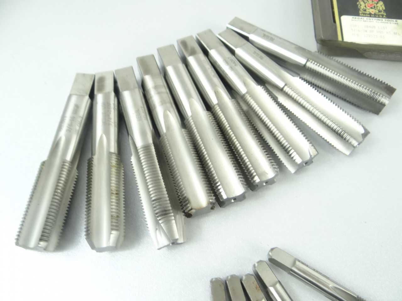 Lot of 13 Assorted HSS Taps - MACHINING ACCESSORIES & TOOLING