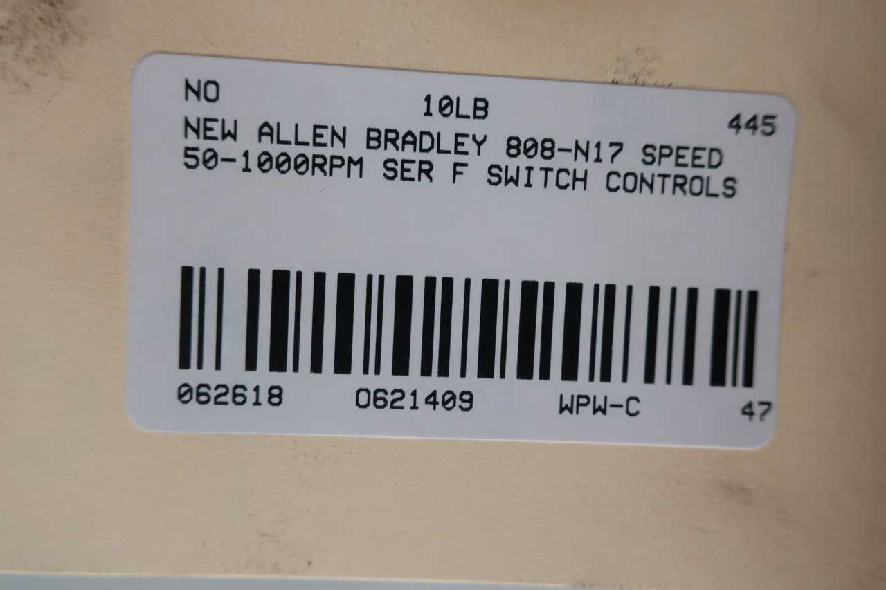 Allen Bradley 808-M17 Speed Switch - AUTOMATION & CONTROLS