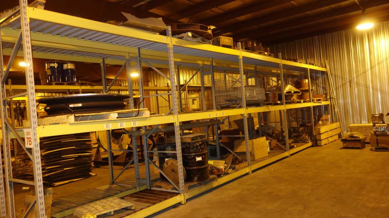 CONTENTS OF 3 RACK ROWS & FLOOR, REPLACEMENT PARTS - PLANT & FACILITY
