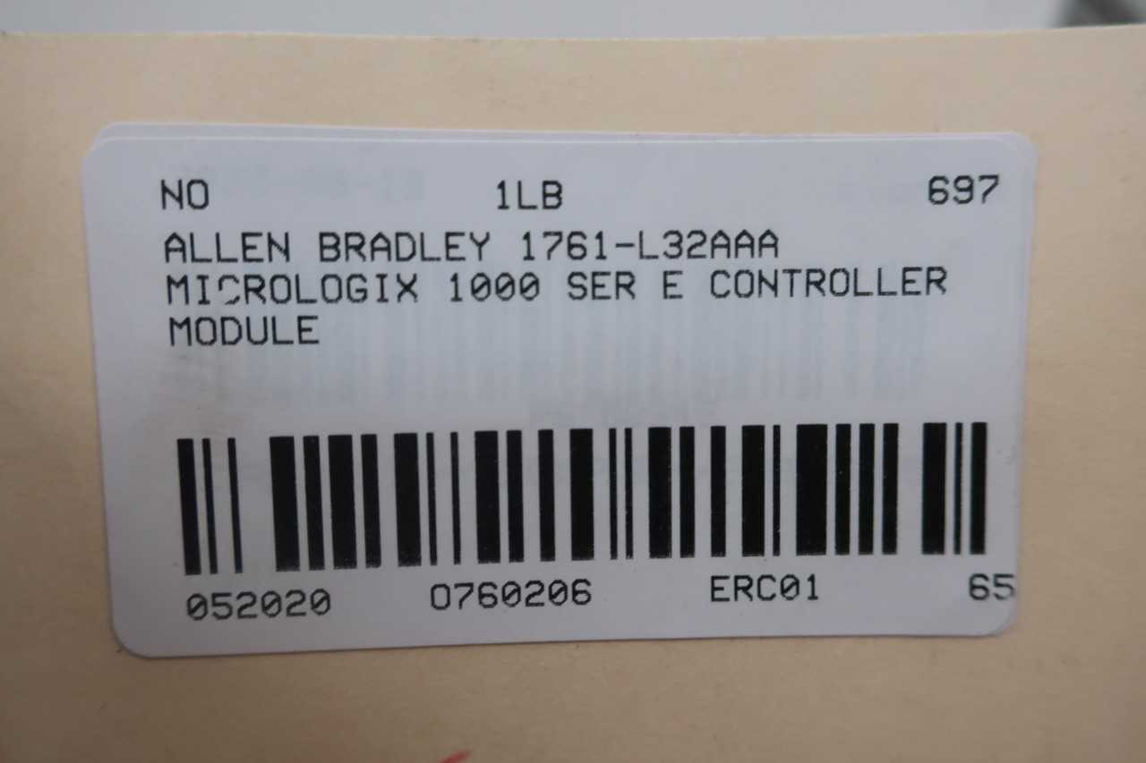 ALLEN BRADLEY 1761-L32AAA MICROLOGIX 1000 SER E CONTROLLER MODULE - AUTOMATION & CONTROLS