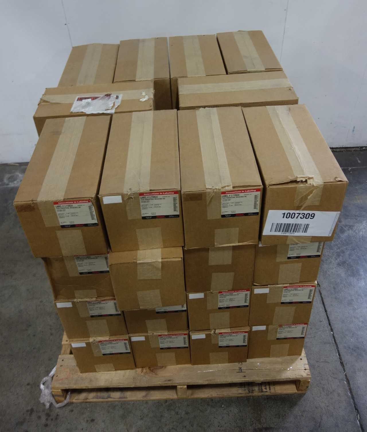 40 BOXES OF 4 WEBER L112624 WHITE PRINTER LABELS - PACKAGING
