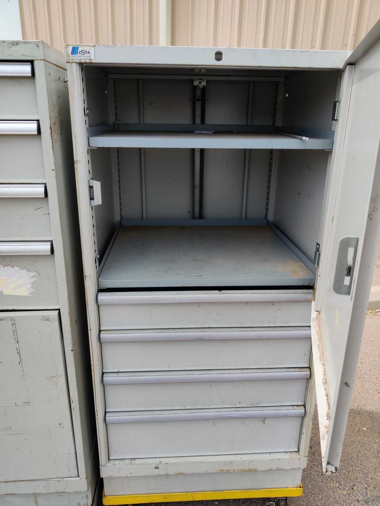 LOT OF 2 LISTA 4 DRAWER CABINET, SWING DOOR - TOOL STORAGE