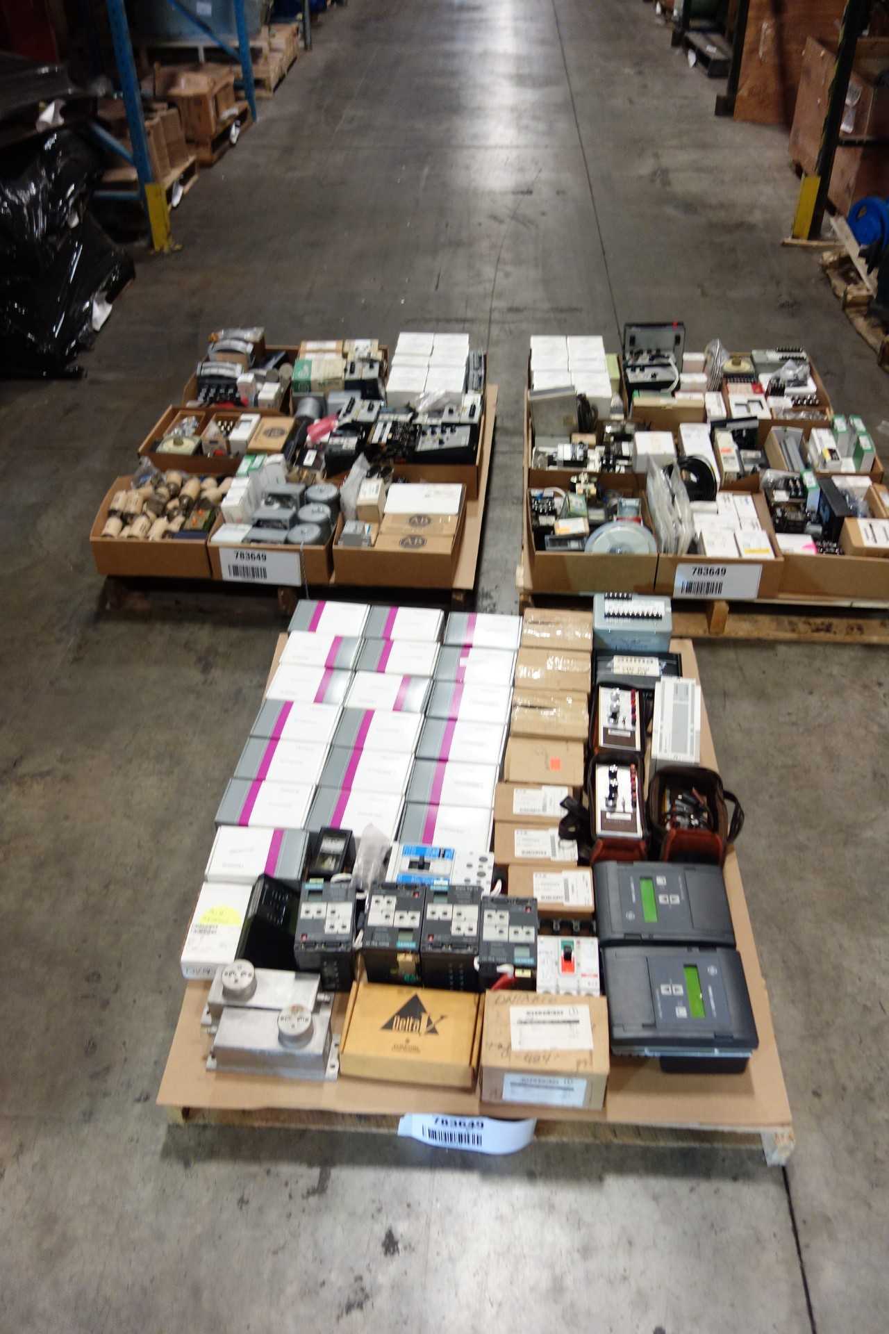 3 PALLETS OF ASSORTED ELECTRICAL - ELECTRICAL COMPONENTS