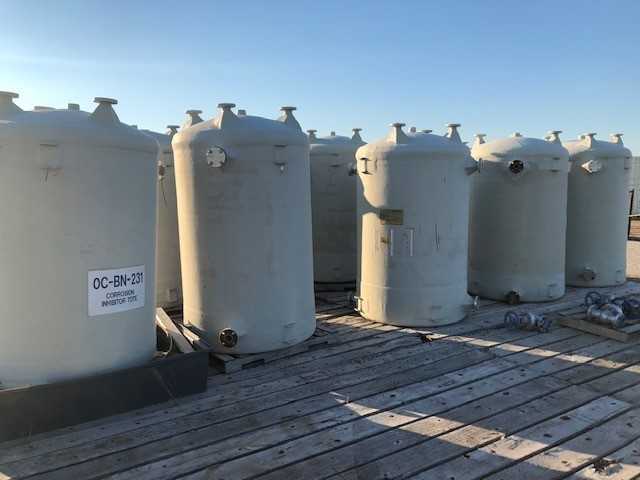 9 x 2016 13.4 bbl Storage Tank Corrosion Inhibitor Tote Tank - PROCESS EQUIPMENT