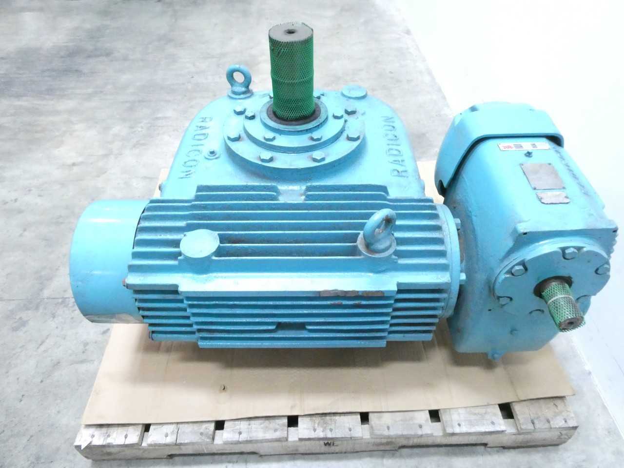 RADICON AVD-12 09800350 RIGHT ANGLE WORM GEAR REDUCER 250:1 - GEAR REDUCERS