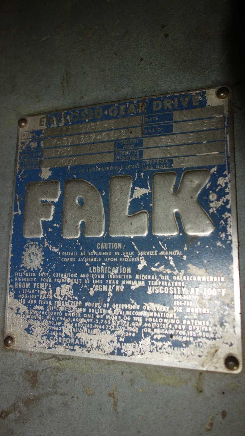 FALK 1110YF1-S GEAR DRIVE 5.36:1 600HP - MISCELLANEOUS