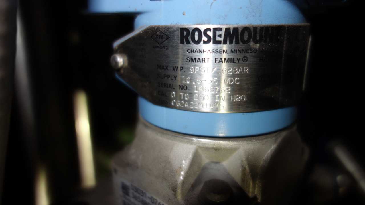 LOT OF 2 ROSEMOUNT 3051CG2 PRESSURE TRANSMITTERS - INSTRUMENTATION