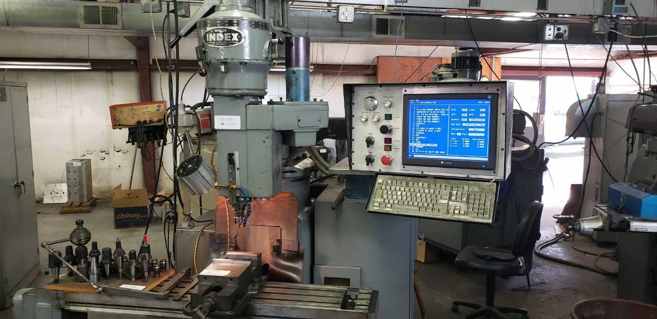 Wells Index 3-Axis CNC Vertical Knee Mill Vise and Tooling Not Included - MILLING MACHINES