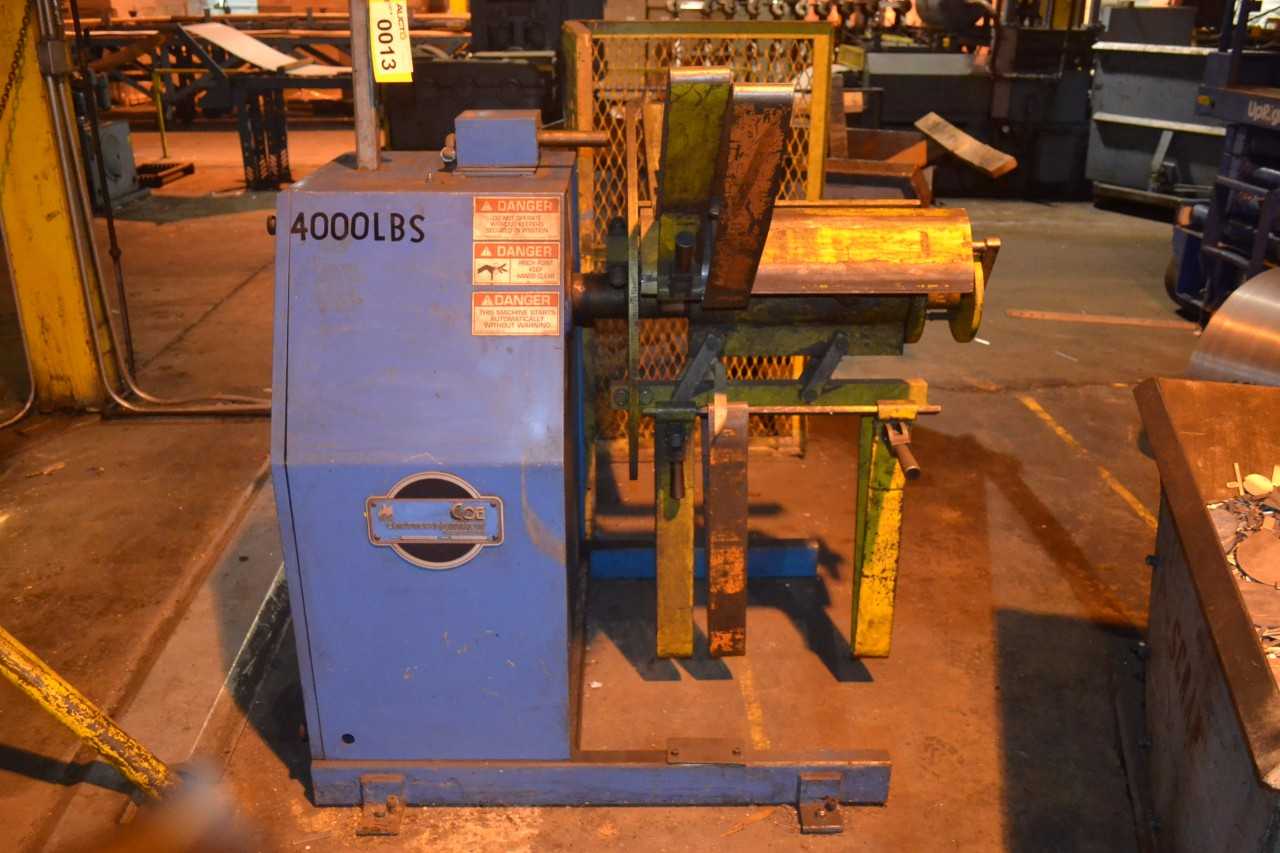 COE CPR-4018 4000 lbs. Roll Capacity Uncoiler - MACHINING EQUIPMENT